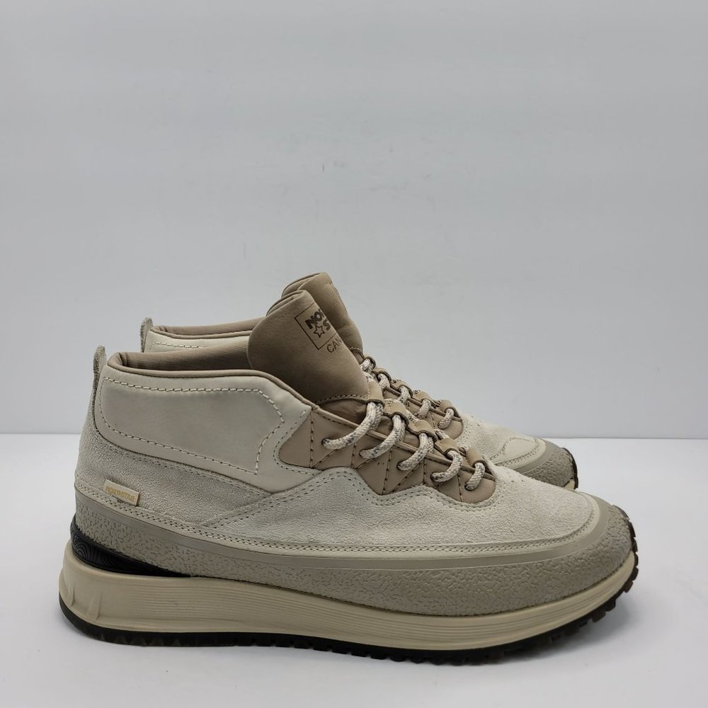 North Star Canada Suede Leather Men's Hiking Boots Cream US Size 9.5